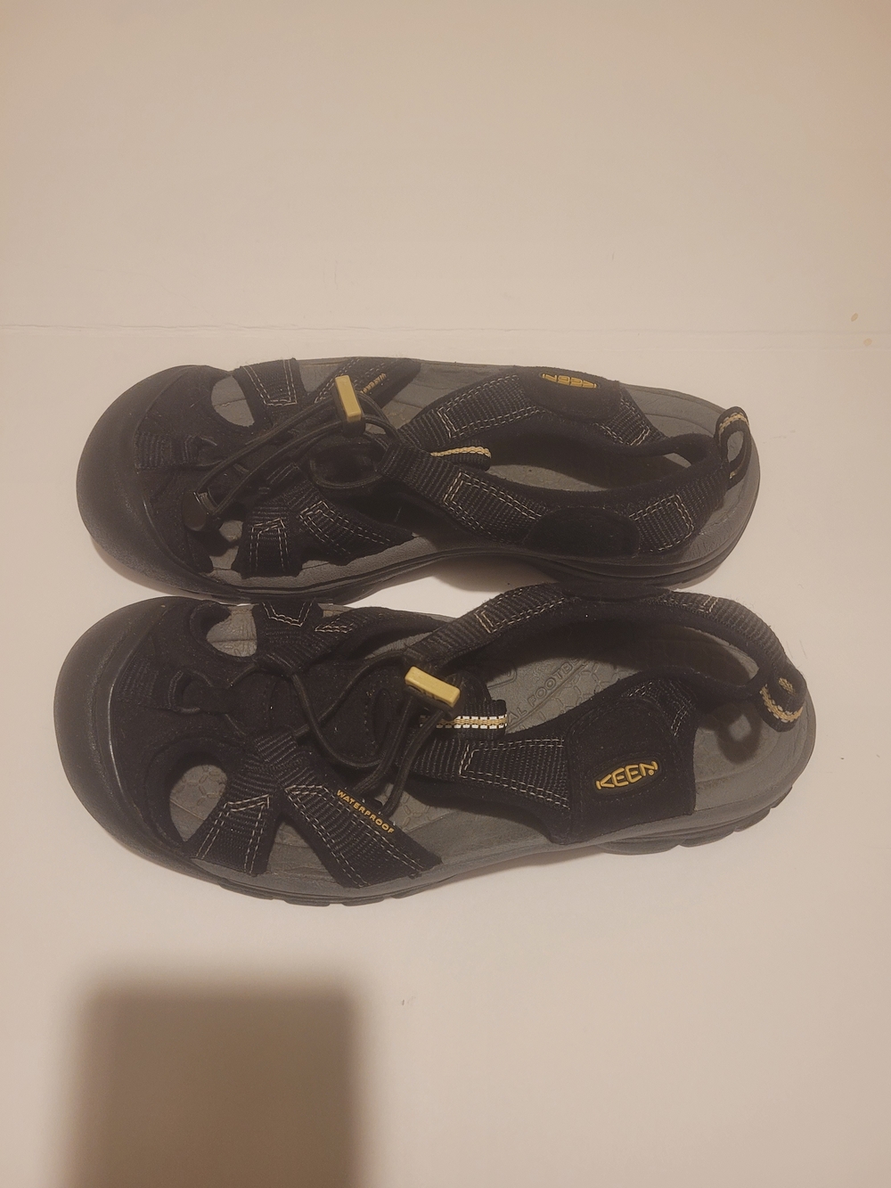 Keen Black and Yellow Women's Outdoor Sandals
